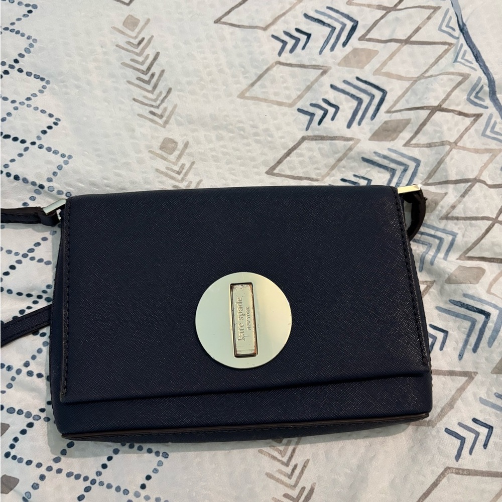 Elegant Navy Blue Kate Spade Crossbody Bag